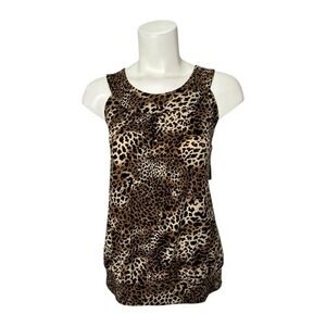 Style & Co Sleeveless Tank Top Animal‎ Print Sz Medium NEW